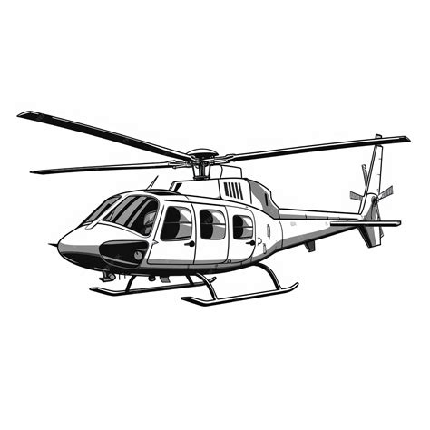 Premium AI Image | Elegant Helicopter Line Art On White Background