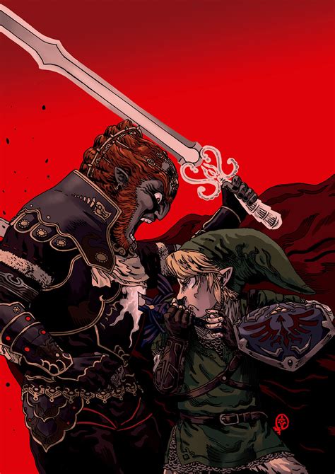 Link Vs Ganondorf Ganon Death By Azraeldeaguiar On Deviantart