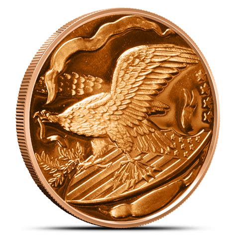 1 Oz Copper Eagle And Shield Round New SilverTowne Provident Metals