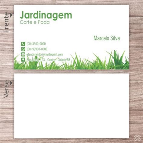 Cart O De Visita Jardinagem Multixprint