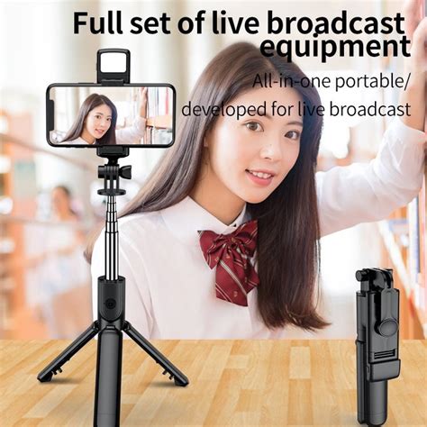 Jual Fg Tongsis Selfie Tripod Lampu Led Bluetooth In Dengan Remote