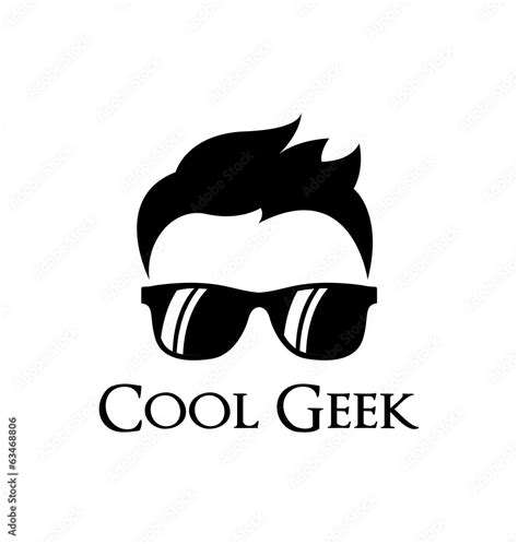 Cool Geek Logo Template Stock Vector Adobe Stock