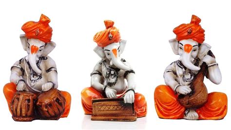 Buy Sn Handicrafts Resin Musical Ganesha Plying Different Instruments