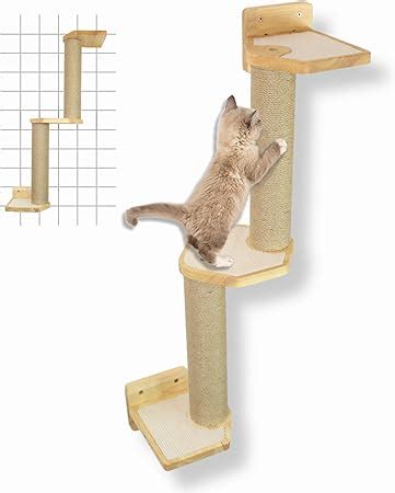 Azano Kletterwand Katzen Massivholz Jute I Kratzbaum Wand