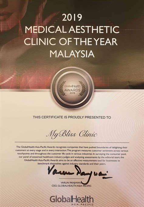 Global Health Awards Medical Aesthetic Clinic Of The Year Malaysia