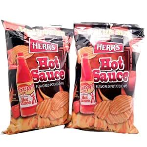 Amazon Herr S Texas Pete Hot Sauce Flavored Potato Chips 2 Pack Value Size BIG 10 Oz Bags