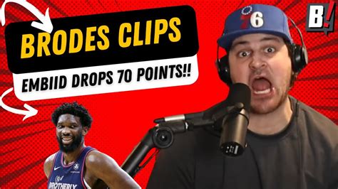 SIXERS JOEL EMBIID DROPS 70 POINTS Brodes Clips YouTube