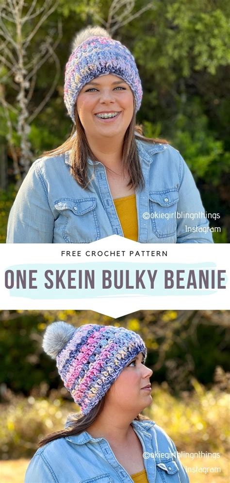 Easy One Skein Beanies Free Crochet Patterns