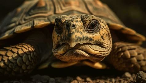 Slow tortoise crawls through nature endangered species generated by AI ...