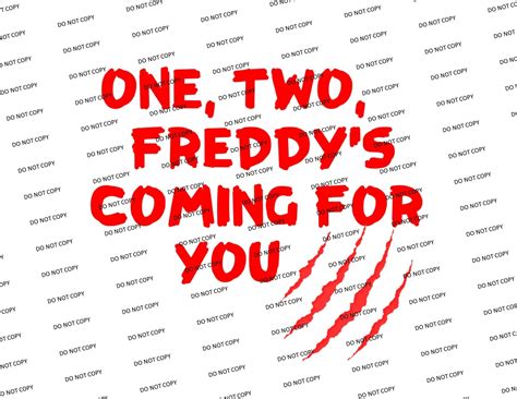 Digital Svgpng One Two Freddys Coming For You Etsy