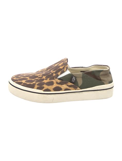 R13 Animal Print Sneakers - Brown Sneakers, Shoes - WRA49921 | The RealReal