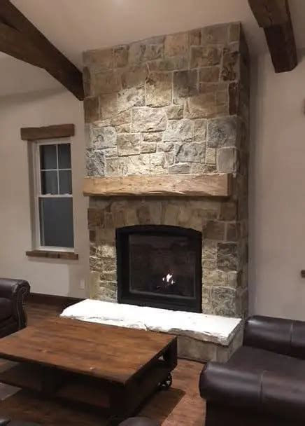 Denali Square Rec Natural Thin Veneer Interior Fireplace Quarry Mill