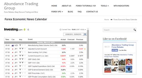 New Forex news calendar released! - Abundance Trading Group Forex Rebates