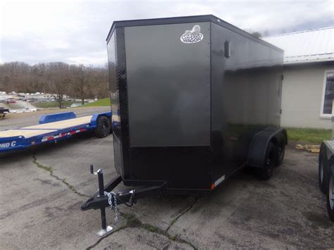 New 2024 Covered Wagon Trailers 6X12 TA CHARCOAL Cargo Enclosed