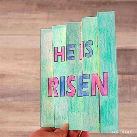 He Is Risen Agamograph With Template Non Toy Gifts