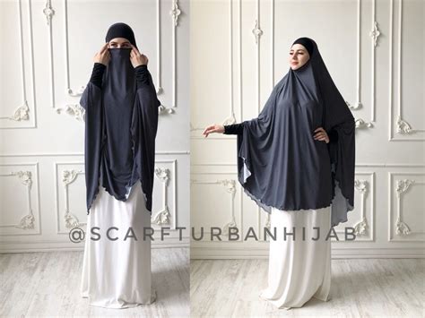 Transformer Black And White Khimar Polka Dots Jilbab Hijab Nikab