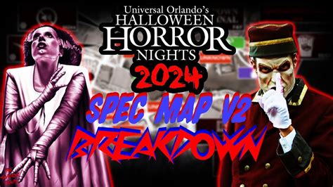 NEW HALLOWEEN HORROR NIGHTS 2024 Speculation Map V2 BREAKDOWN YouTube