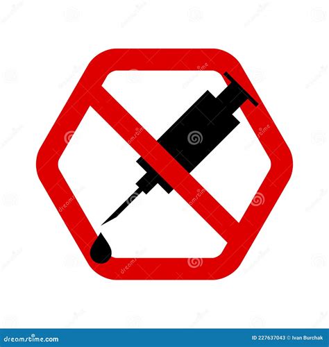 Detener Drogas Signo De Prohibici N Signo Hexagonal Prohibido