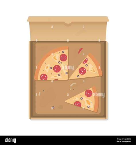 Leftover Pizza Box Stock Vector Images Alamy