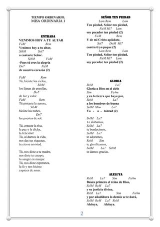 Cantos Para Misas En El A O Lit Rgico Pdf