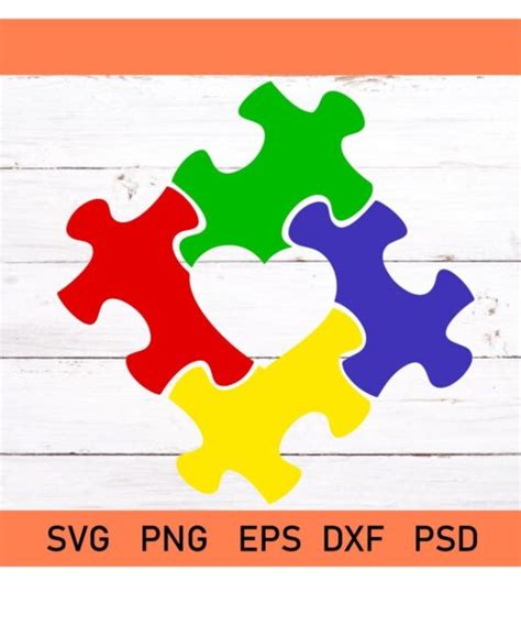 Autism Heart Puzzle Svg Autism Svg Autism Awareness Svg Autism Heart