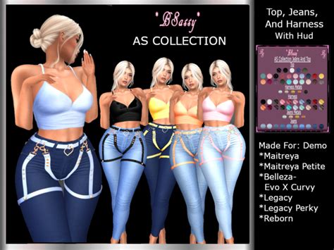 Second Life Marketplace Bsassy Store Special As Collection Top And Jeans With Hud