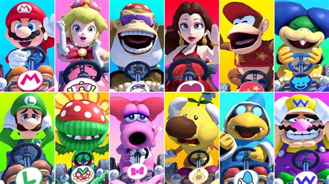 Mario Kart 8 Deluxe All Characters Winning Losing Animations DLC