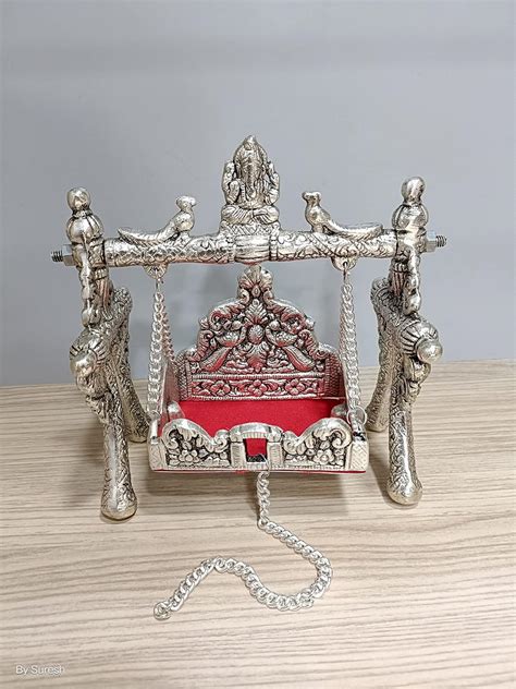 Buy Hanuman Handicraft White Plated Metal Krishna Jhula Laddu Gopal