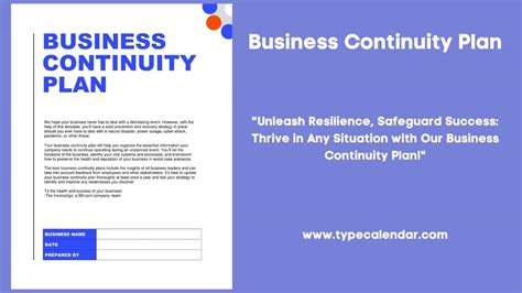 Free Business Continuity Plan Templates [word Pdf]