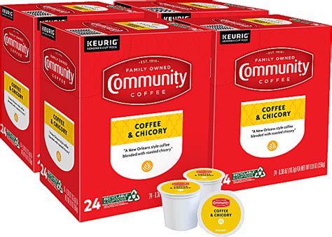 Community Coffee Keurig Single Serve K Cup Pods Coffee Chicory Box Of