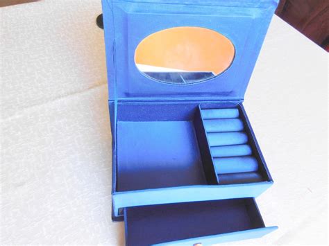 Royal Blue Satin Jewellery Box Satin Jewelry Box Blue Jewelry Box Girls Jewelry Box Small