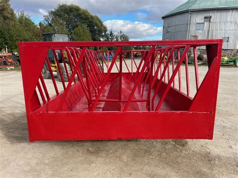 Stoneage Equipment Bale Feeder On Wheels Freshly Painted