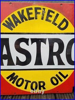 Original S Castrol Wakefield Motor Oil Enamel Sign X Sign