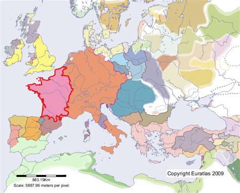 Euratlas Periodis Web Map Of France In Year 1200