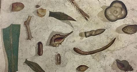 Beautiful Roman Mosaic Showing Food At Feast IMPERIUM ROMANUM