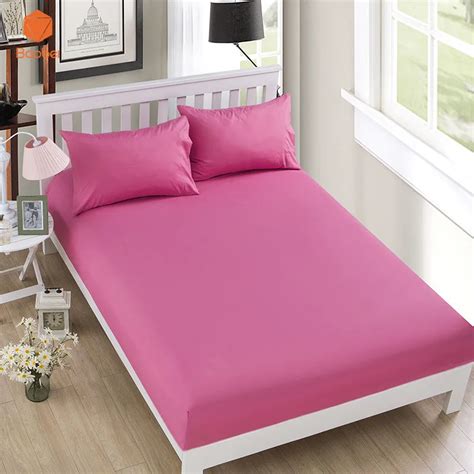 Buy 1pcs Solid 100 Polyester Fitted Sheet Mattress