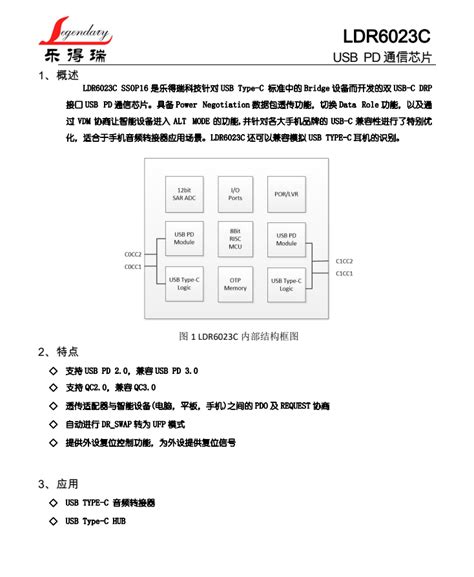 Type C 转otg Usb20传输数据（音频）pd充电协议芯片 乐得瑞ldr6028ldr6023ss 哔哩哔哩