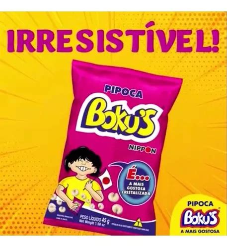 10 Und De 45g Pipoca Bokus Doce É Mais Gostosa Cristalizada MercadoLivre