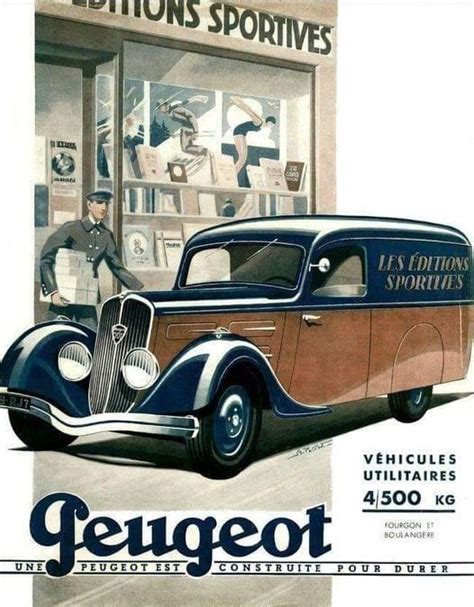 Peugeot Illustration By Alexis Kow Nel Trasporti Vintage