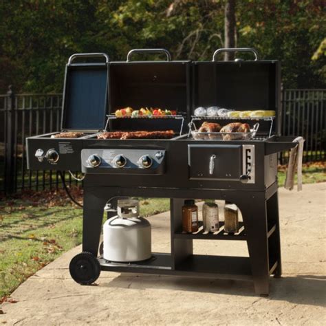 Members Mark Charcoal And Gas Combo Grill With Sideburner Griddle Novelty Shop