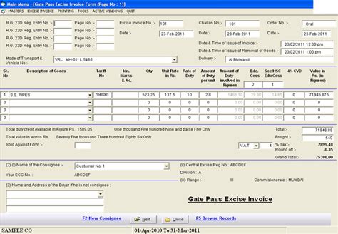 Vehicle Gate Pass Format In Excel Sheet Castlasopa