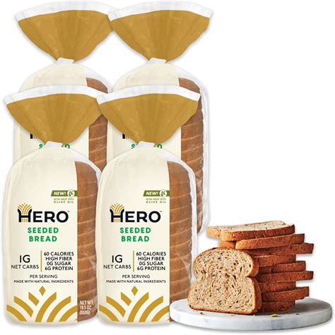 Hero Seeded Bread — Delicious Bread With 1g Net Carb 0g