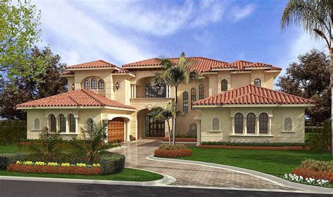 Plan 32065AA Luxury Mediterranean Style Mediterranean Style House