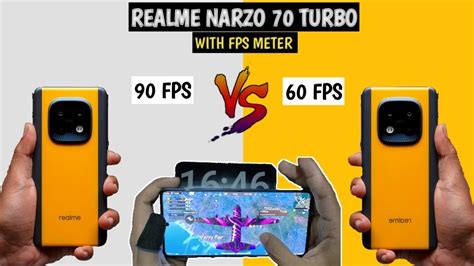 REALME NARZO 70 TURBO BGMI 60 FPS VS 90 FPS TEST WITH FPS METER