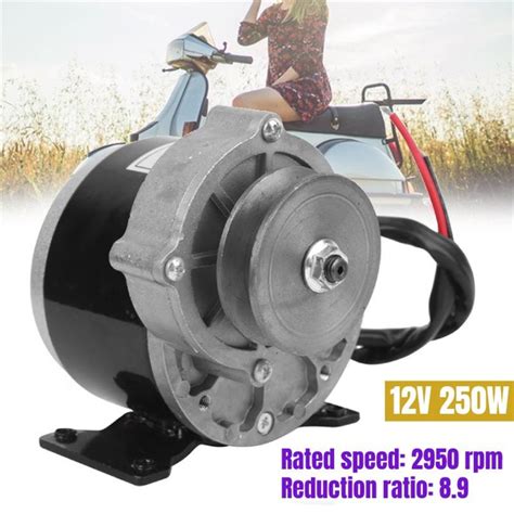 12 Volt Gear Reduction Electric Motor 12v 250w Electric Motor Dc Gear Reduction Brush Motor