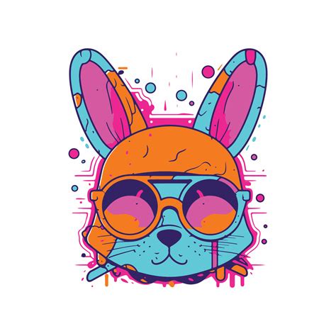 a vibrantly illustrated evil rabbit 23376397 Vector Art at Vecteezy