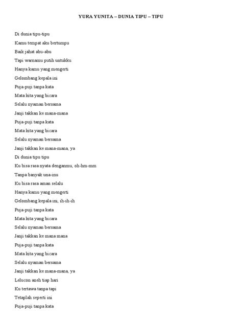 Yura Yunita Dunia Tipu Tipu Pdf