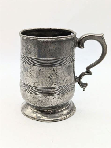 George III Pewter Tavern Pot With Owner S Initials Pewter Metalware