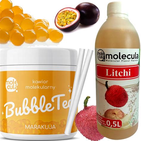 Bubble Tea Zestaw Kulki Marakuja Syrop Liczi