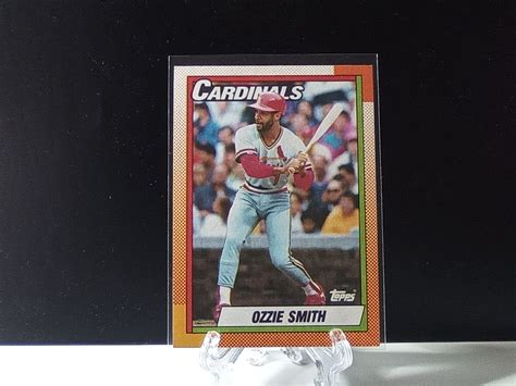 1990 Topps Baseball Card Ozzie Smith 590 St Louis Cardinals Centered